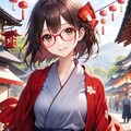眼鏡女子 楓のお菓子の国 和菓子の村 2枚目