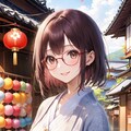 眼鏡女子 楓のお菓子の国 和菓子の村 9枚目