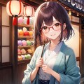眼鏡女子 楓のお菓子の国 和菓子の村 3枚目