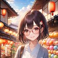 眼鏡女子 楓のお菓子の国 和菓子の村 8枚目