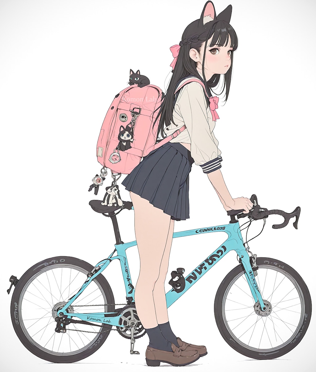猫と自転車と猫耳