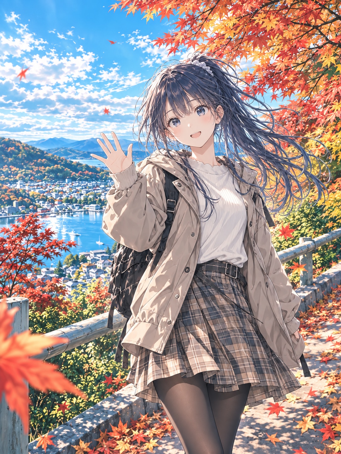 秋色に、こんにちは | の人気AIイラスト・グラビア
