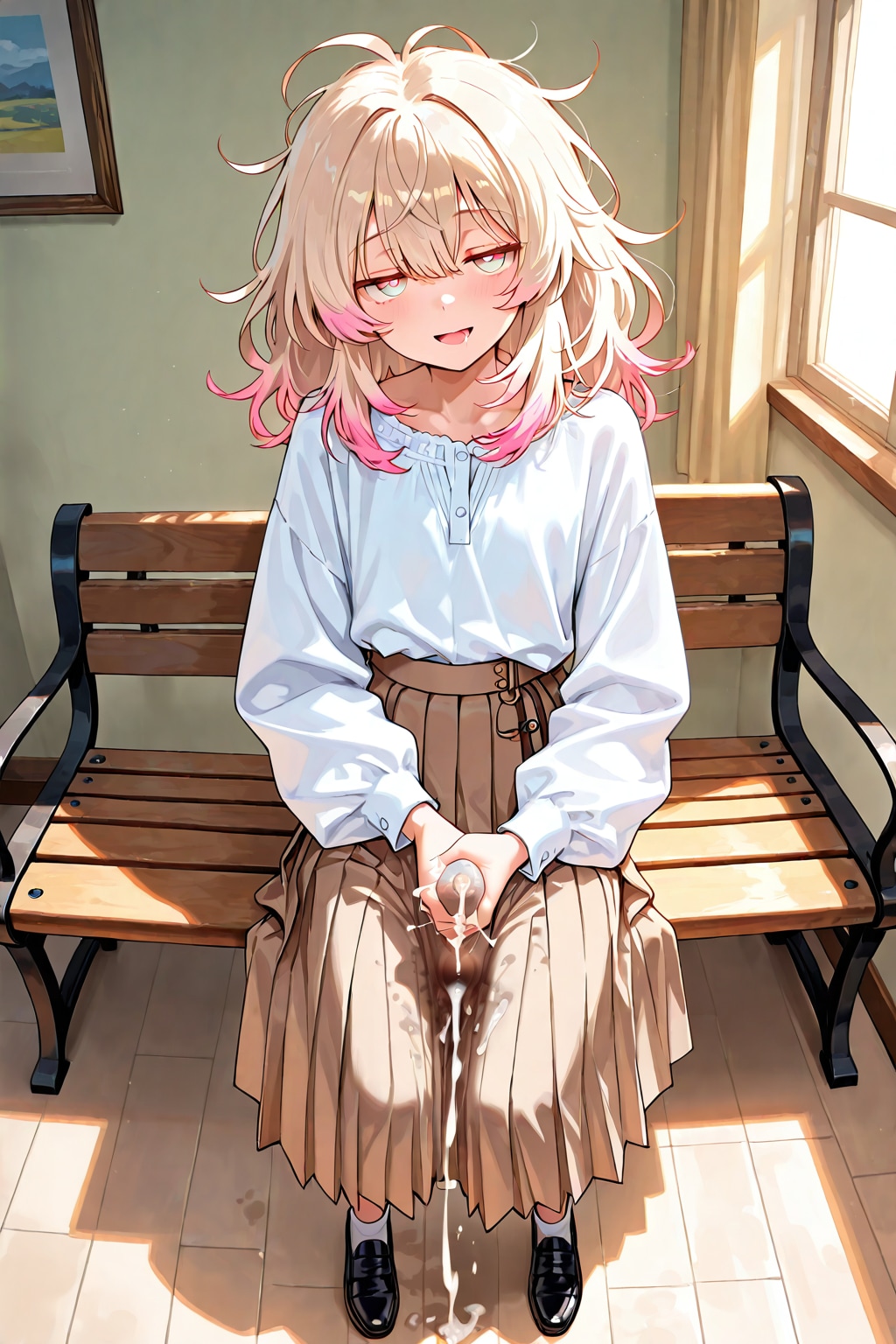 Beige enjoying his masturbation