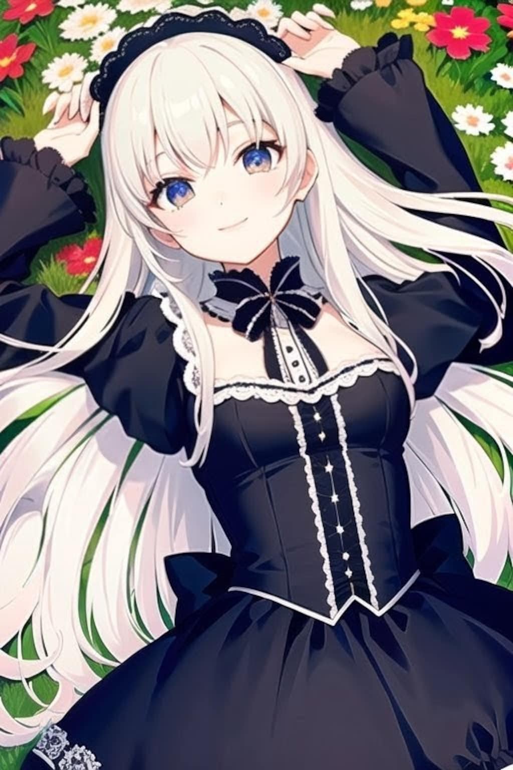 グレージュ髪の娘