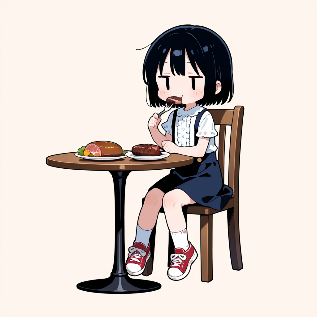 ビーフステーキを食べる | の人気AIイラスト・グラビア