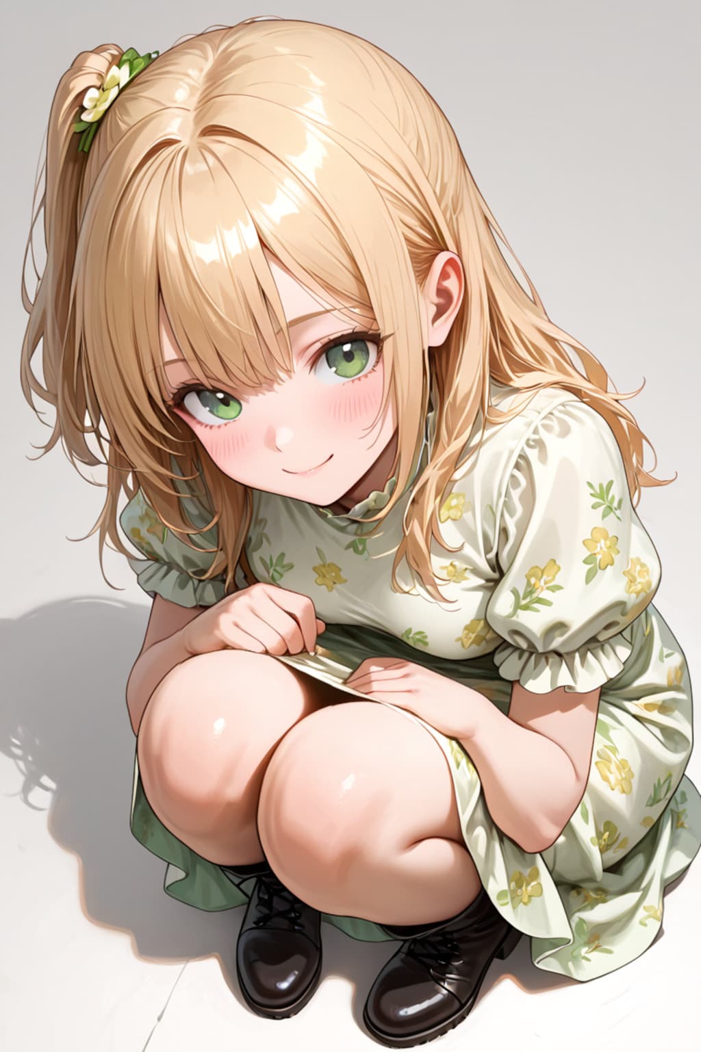 花柄ワンピース