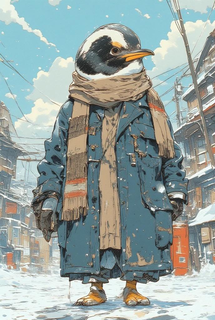 冬ペンギン ちょっとリアル | の人気AIイラスト・グラビア