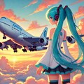 初音ミクとボーイング747 3枚目