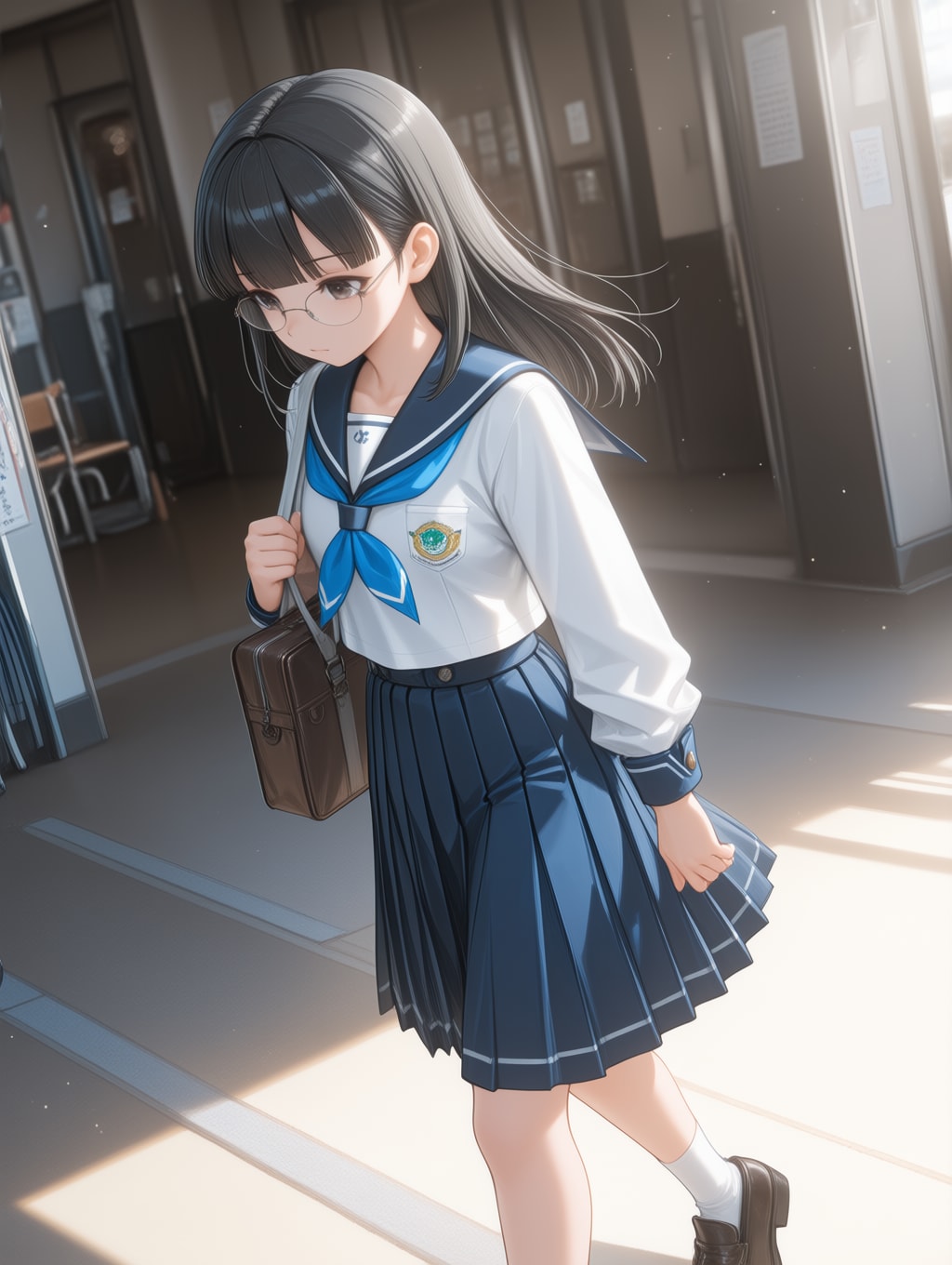 黒髪地味子 | の人気AIイラスト・グラビア