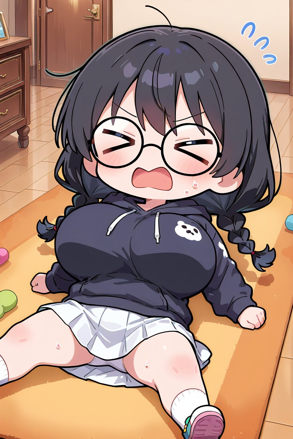 転倒おさげちゃん