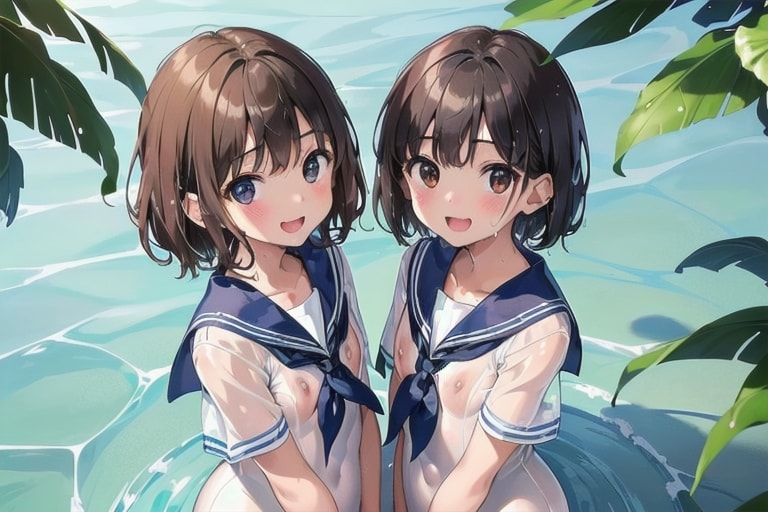仲良し二人組(水遊びR-18)