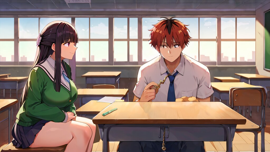 The classmate sitting next to me