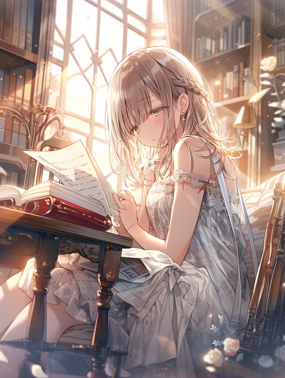 読書する女の子 reading a girl | の人気AIイラスト・グラビア