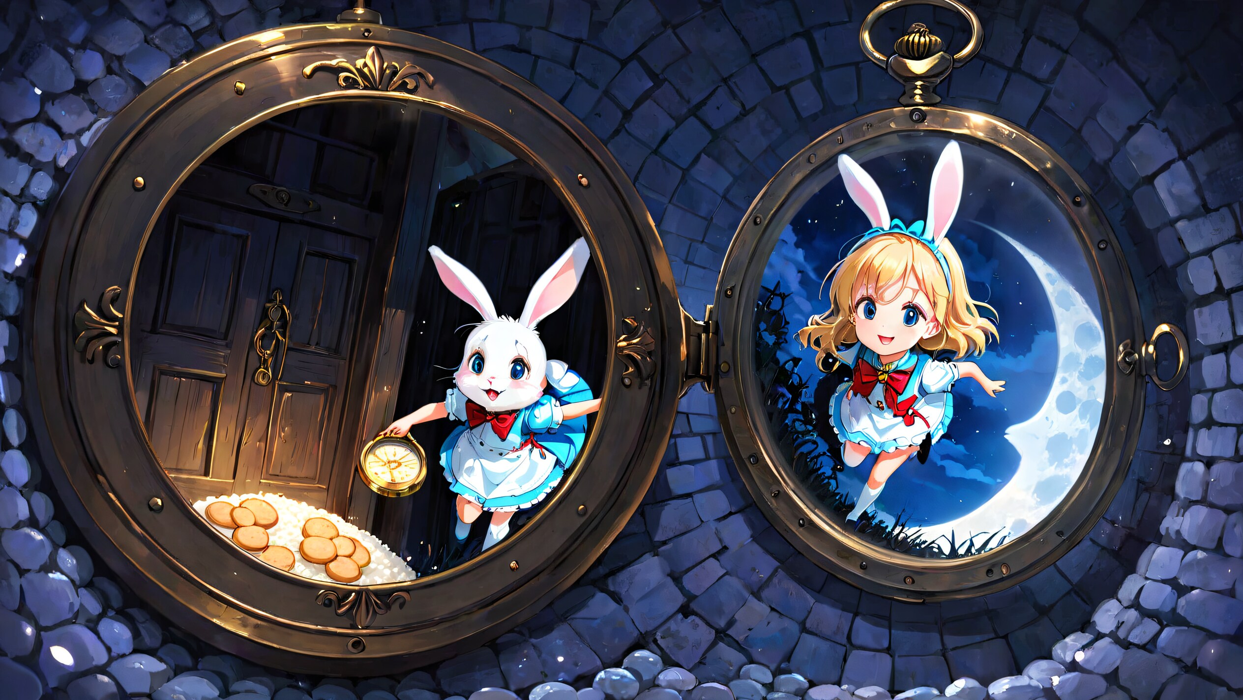 懐中時計とバニー | の人気AIイラスト・グラビア