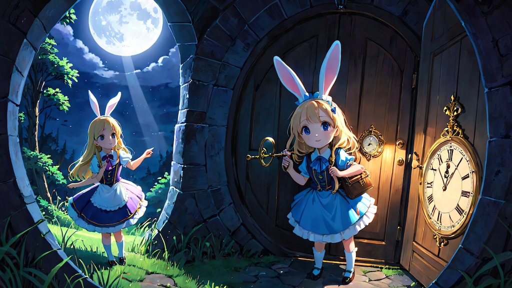 懐中時計とバニー