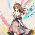 ドレスと飛び散るインク 5枚目