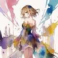 ドレスと飛び散るインク 4枚目