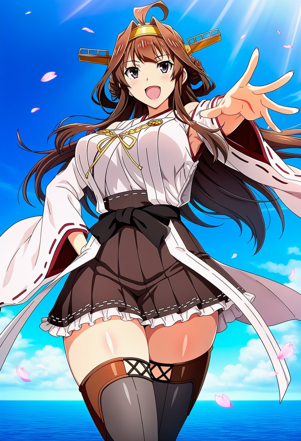 春桜のカチューシャ仕事＆私服コスプレ戦艦人妻