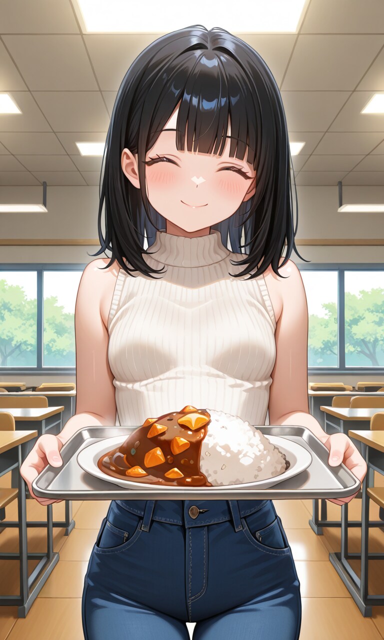 【うちの子】もえちゃん大学で御飯 | の人気AIイラスト・グラビア