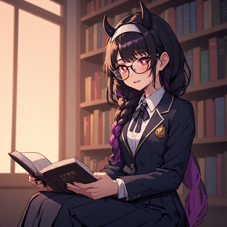 学生服＋眼鏡＋三つ編み＋本ならさすがに清楚になるやろ