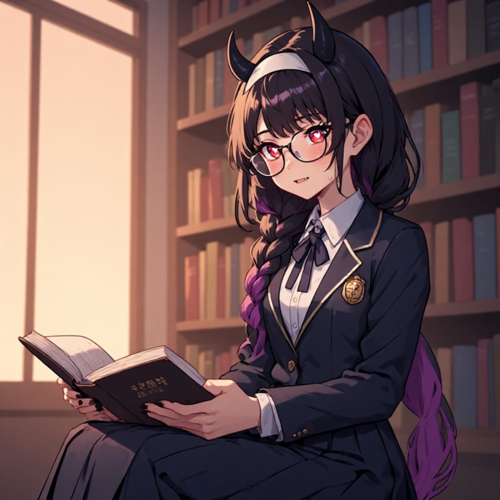 学生服＋眼鏡＋三つ編み＋本ならさすがに清楚になるやろ