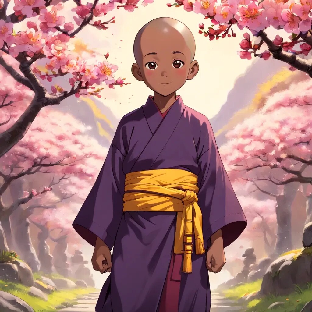 梅の花に照れる坊主