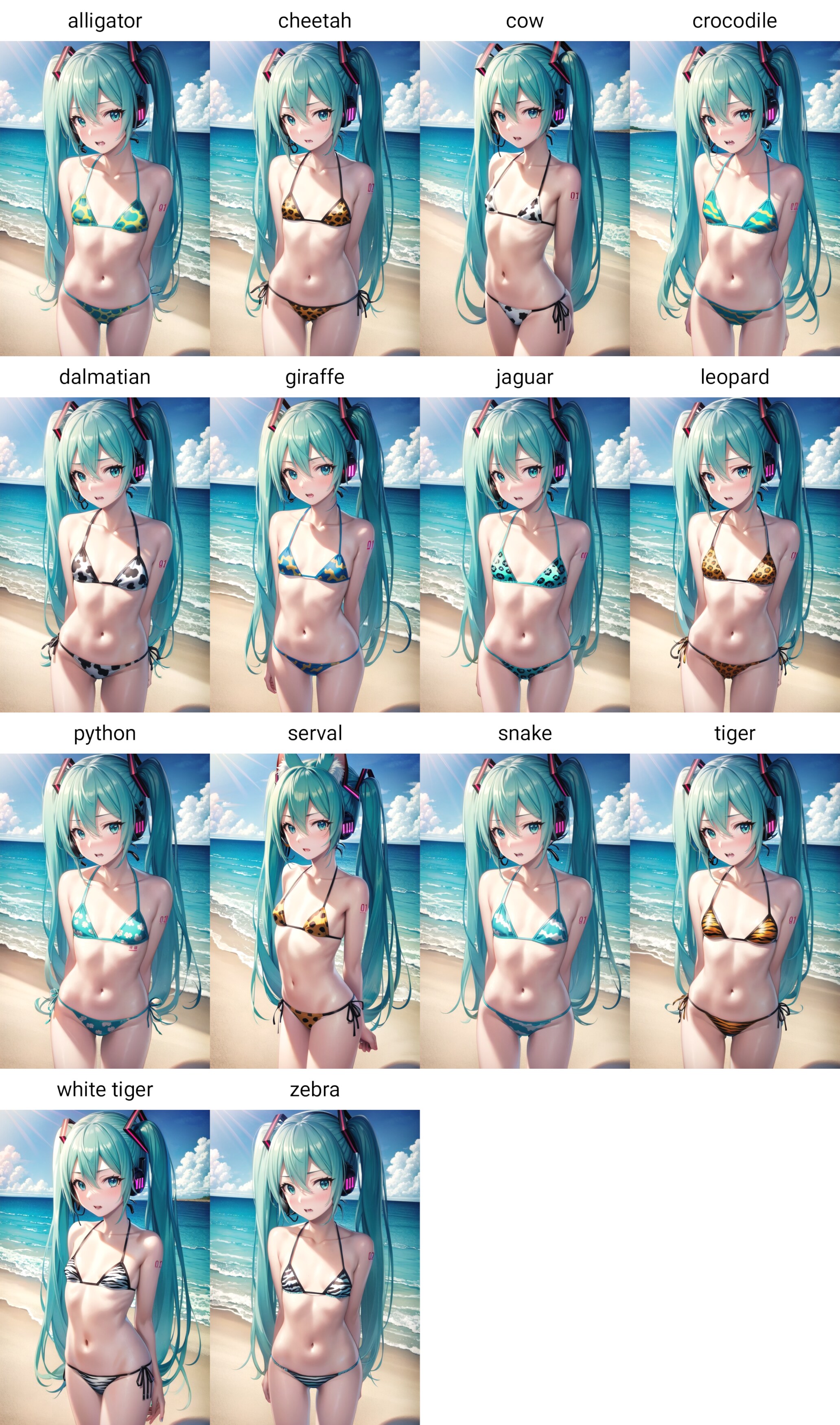 ミクさんで覚えておくビキニの柄①