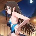 競泳水着のしぶりんと冬の温泉 2枚目