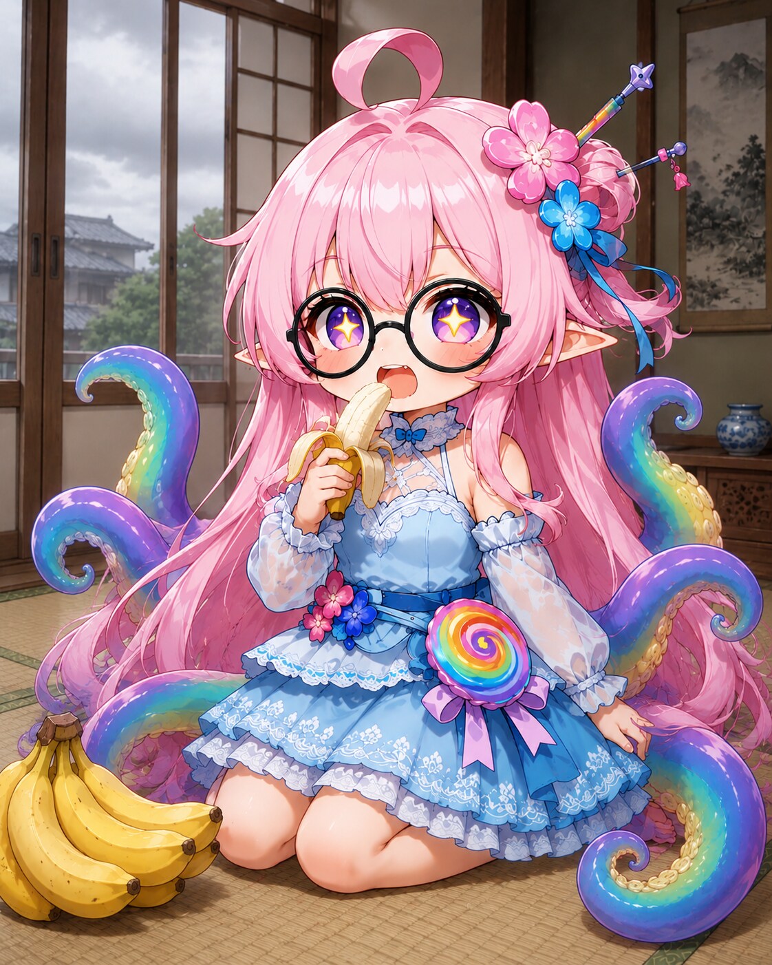 剥けちゃいました♡フィリピンバナナ♡ | の人気AIイラスト・グラビア