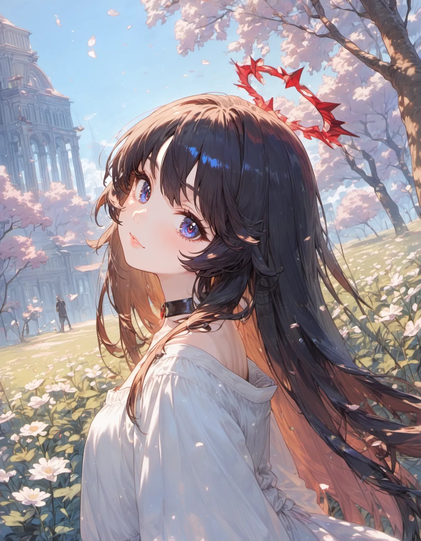 A Glance Back at Spring | の人気AIイラスト・グラビア