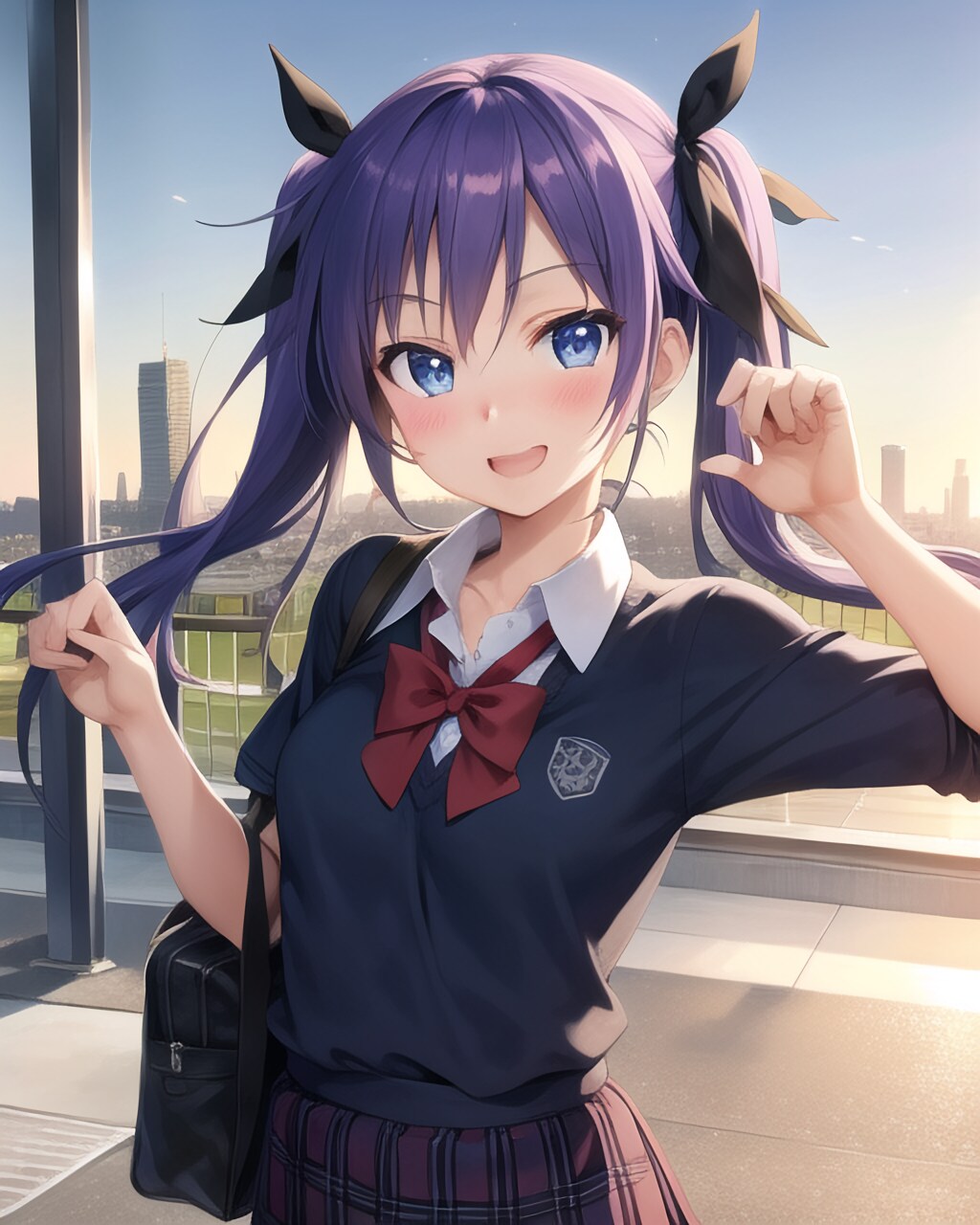 かがみんとふざけながら下校