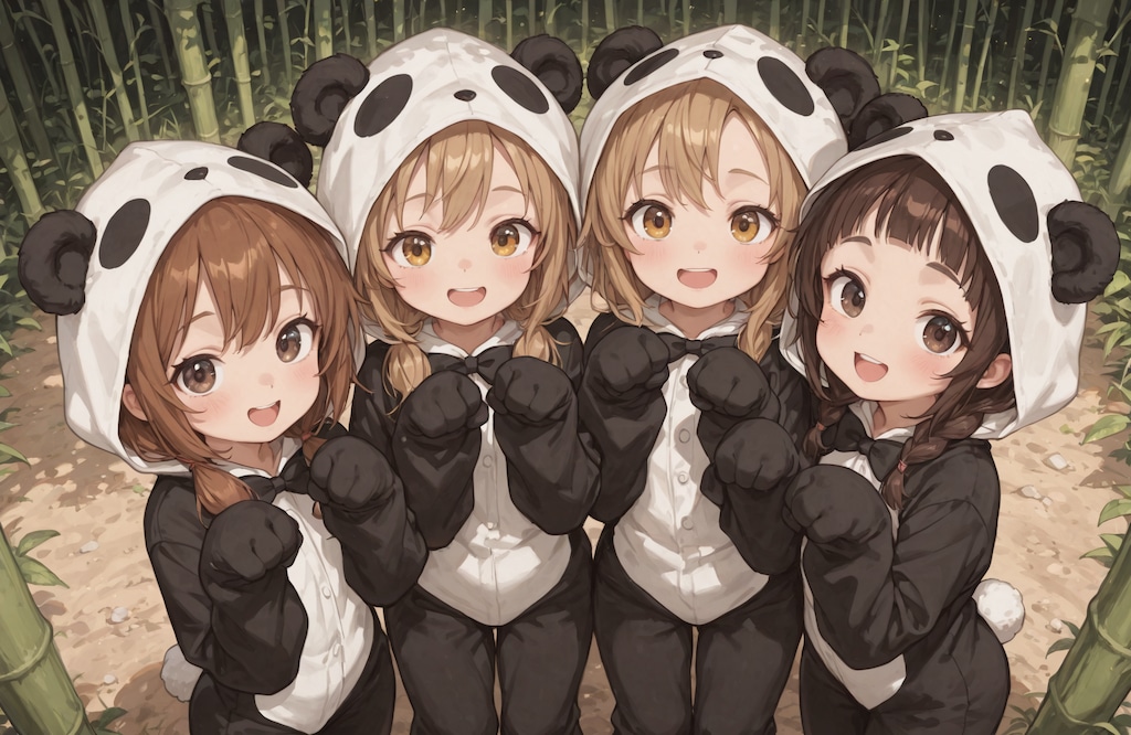 【耐久テスト】パンダ4匹