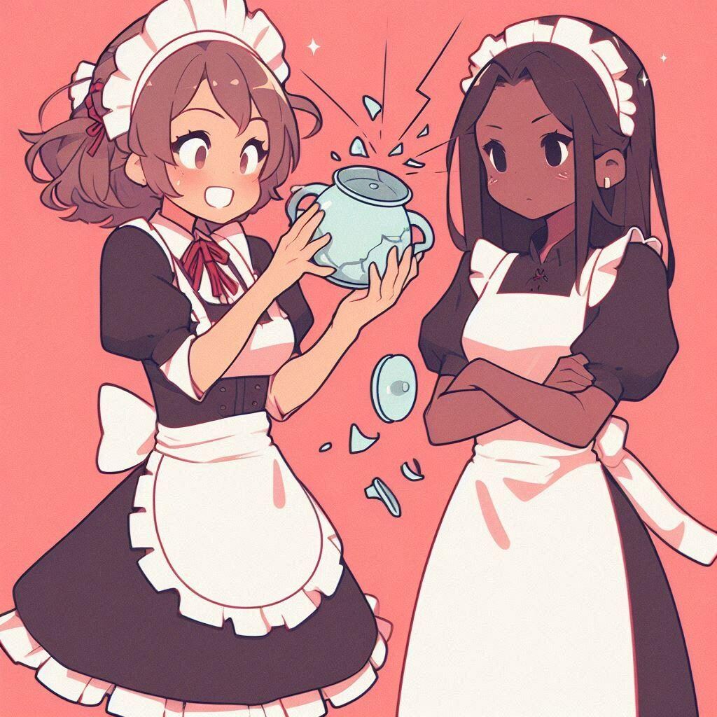 御主人様の大事な壺を割ってしまった (メイド⑦)