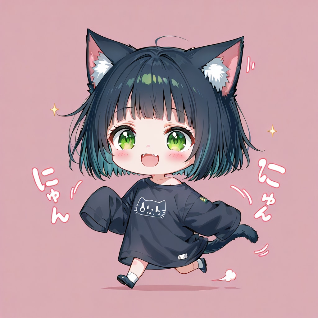 お姉ちゃんの上着を着て遊ぶ、チビねこ。