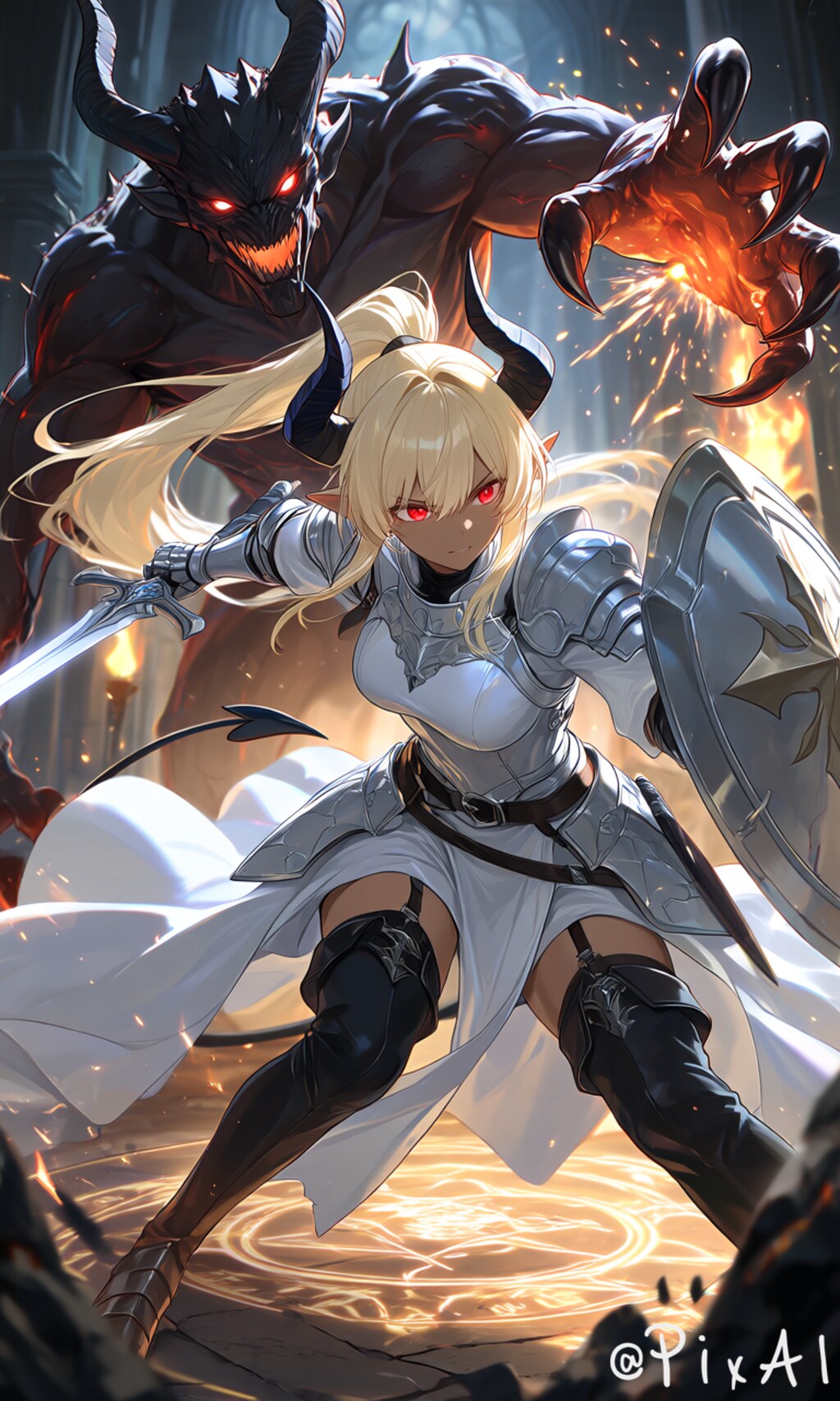 サキュバス剣士さん、戦闘中