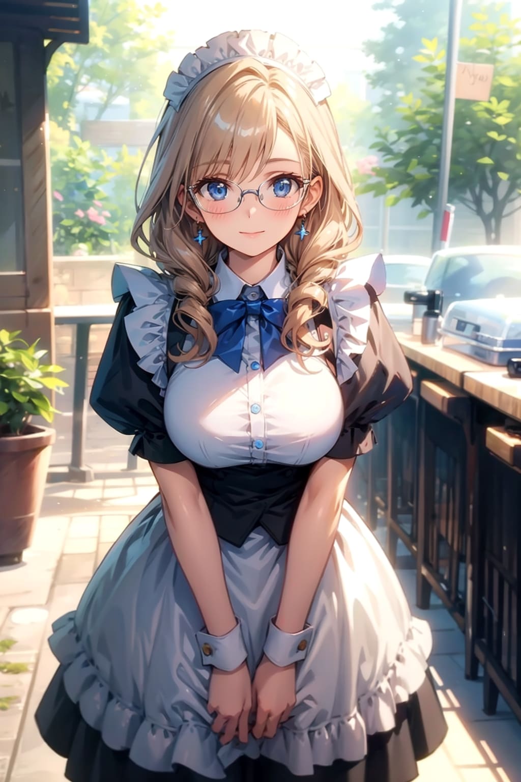 メガネ美少女メイド | の人気AIイラスト・グラビア