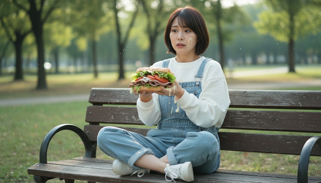 ミスコンの威厳、崩壊！？ #サンドウィッチ食べた