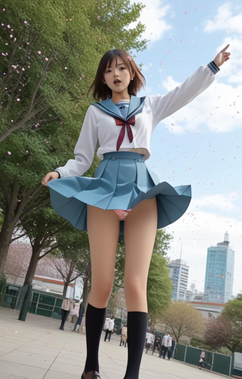涼宮ハルヒの北校制服チャレンジ　（桜　春風）