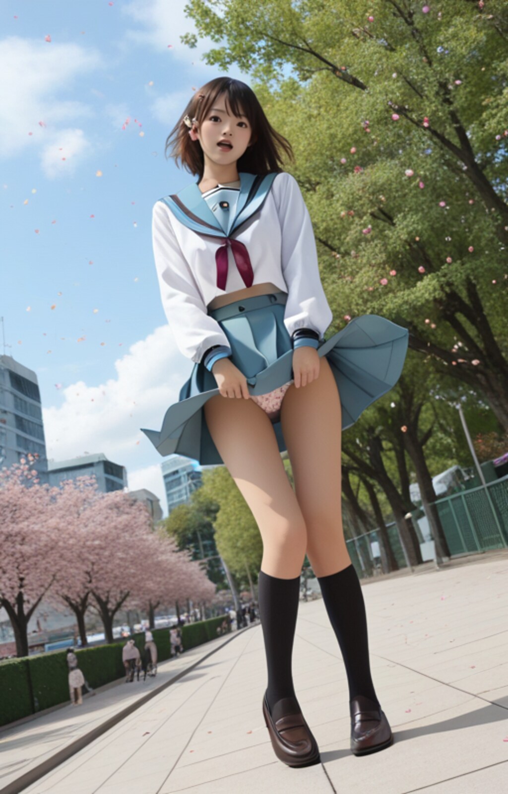 涼宮ハルヒの北校制服チャレンジ　（桜　春風）