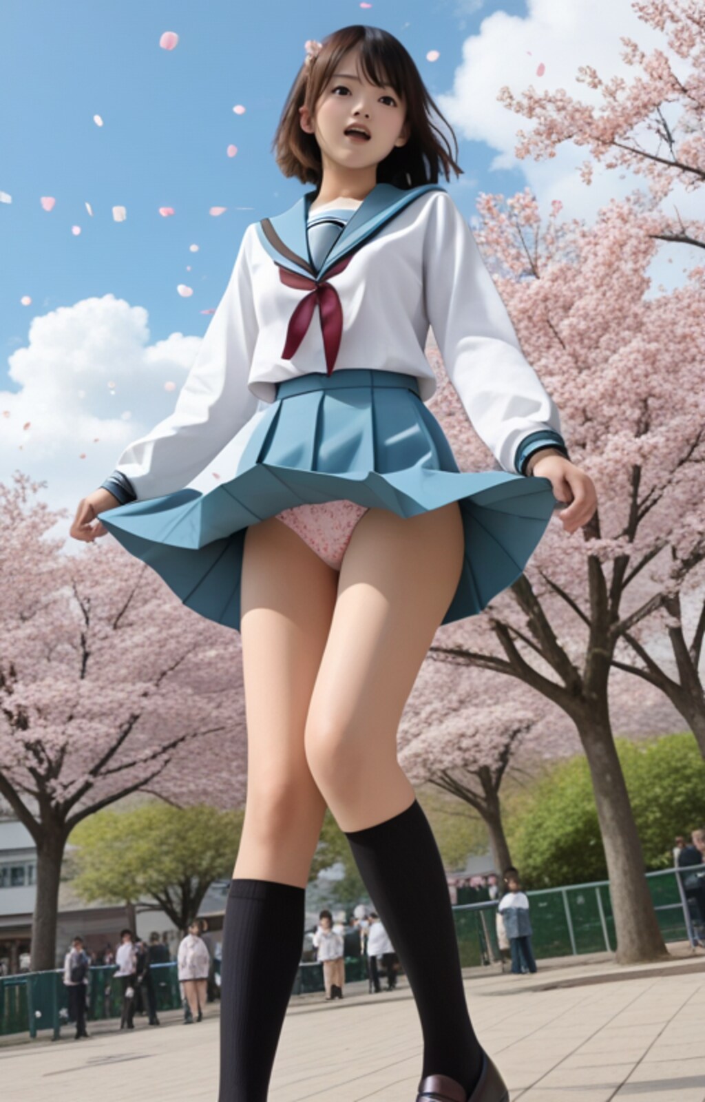 涼宮ハルヒの北校制服チャレンジ　（桜　春風）