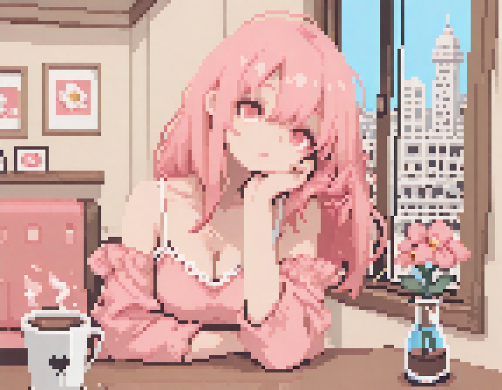 カフェにて