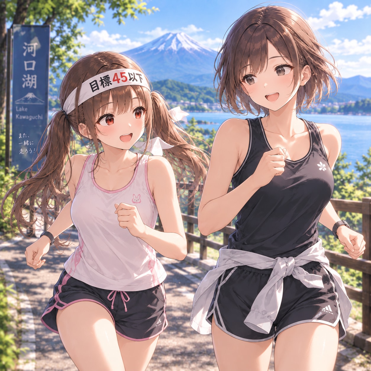 仲良くランニング | の人気AIイラスト・グラビア