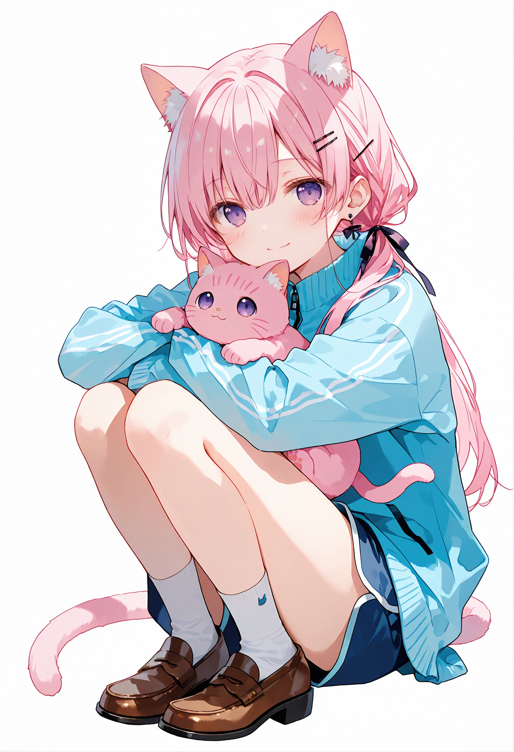 猫耳桃香と猫 44 | の人気AIイラスト・グラビア