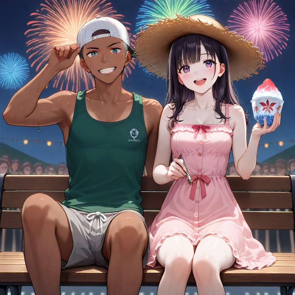 夏祭りでかき氷