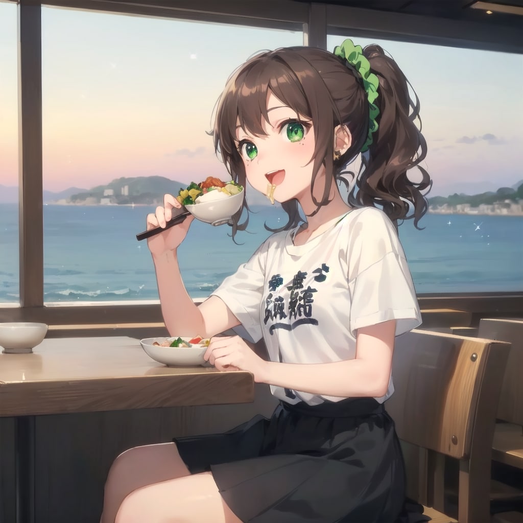 海の見える飲食店で