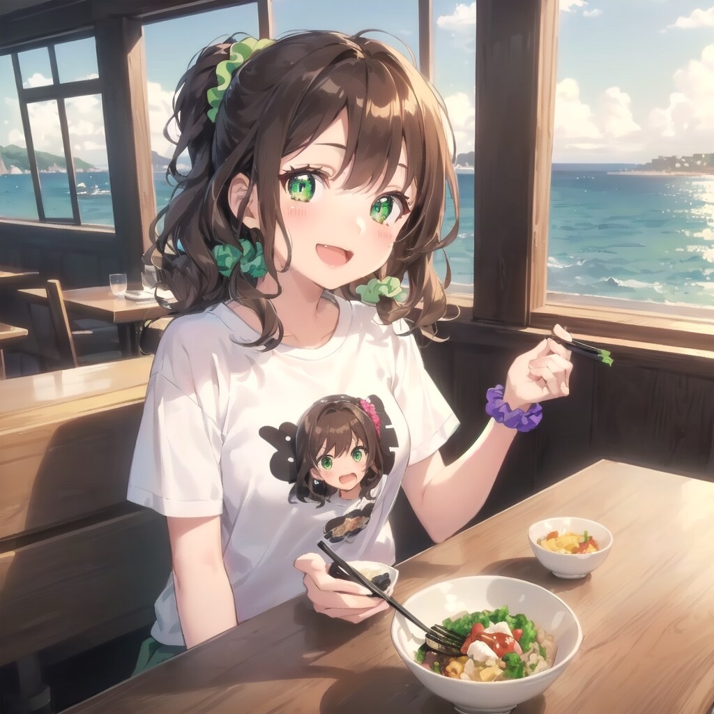 海の見える飲食店で