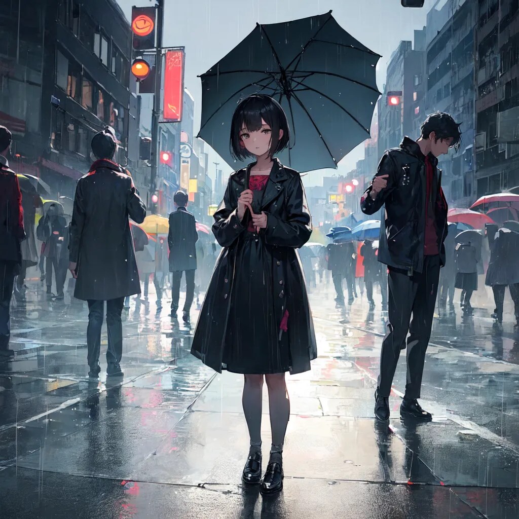 雨の中のストーリー