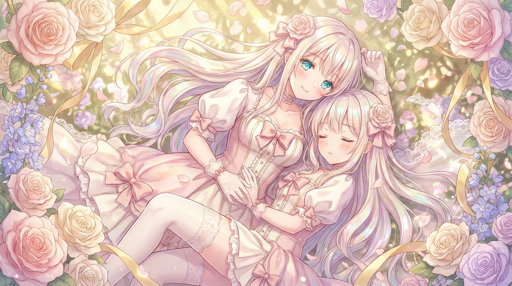 薔薇の秘蜜に濡れた姉妹 ～永遠の花園の安眠～