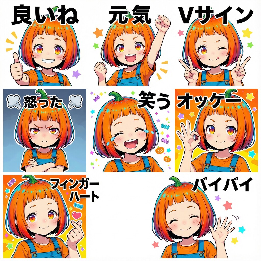 クランとフロルのチャットスタンプ