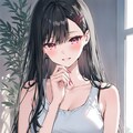 「タンクトップを着たスレンダーな美少女」の精細な全身写真 3枚目